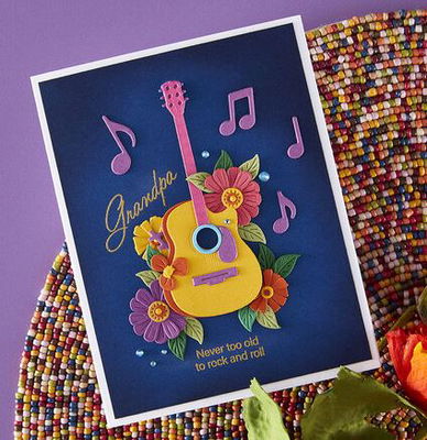 Spellbinders - Etched Dies - Mini Guitar S3-551