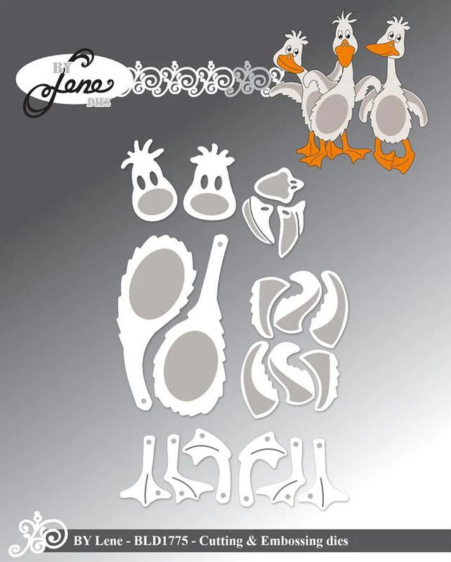 By Lene - Cutting & Embossing Die - Ducks BLD1775
