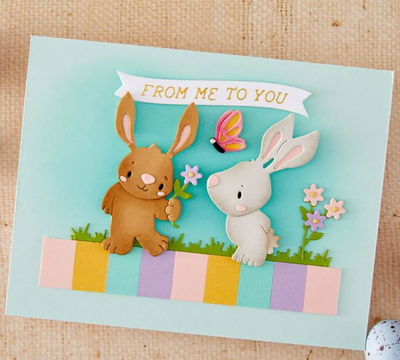 Spellbinders - Etched Dies - Happy Spring Bunny Buddies  S5-749
