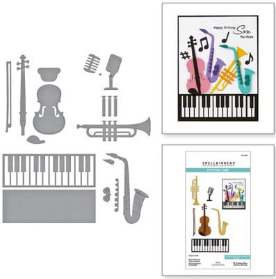 Spellbinders - Etched Dies - Mini Musical Instruments S4-1445