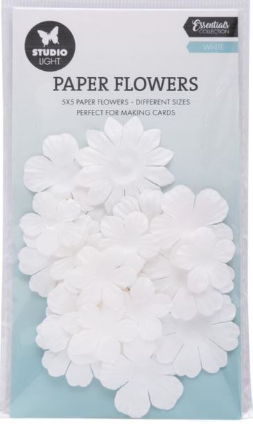 Studio Light - Paper Flowers  - White 25pcs  SL-CO-FLOW13