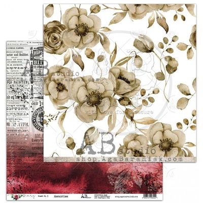 AB studio - Diary - scrapbooking paper set 8x 12x12 + bonus