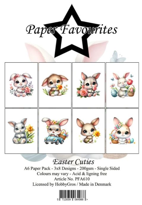 Paper Favourites - A6  Paper Pack - Easter Cuties  PFA610