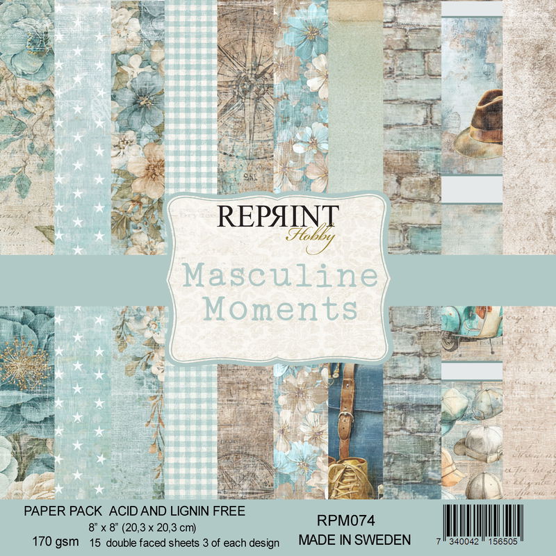 Reprint - Paperpack 8x8 - Masculine Moments collection
