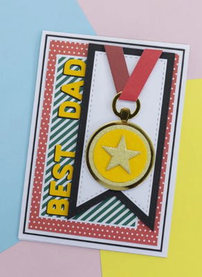 Crafters companion - metal die - Celebrate Good Times Medalj MEDA