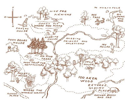 Spellbinders -  BetterPress - Classic Pooh baby The Hundred Acre Wood BP-343