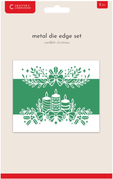 Crafters companion - metal dies - Christmas Top & Bottom Edge Candlelit Christmas CAN Crafters companion - metal dies - Christmas Top & Bottom Edge Candlelit Christmas CAN