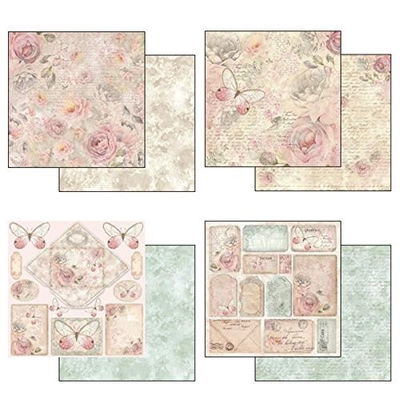 Stamperia Paper Pad 12X12 - Shabby Rose