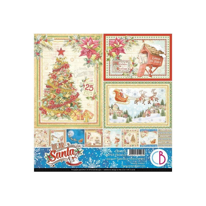 Ciao Bella - Dear santa - paper pad 8x8