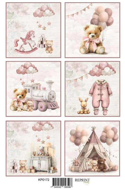 Reprint - Klippark A4 - Baby girl  KP0172