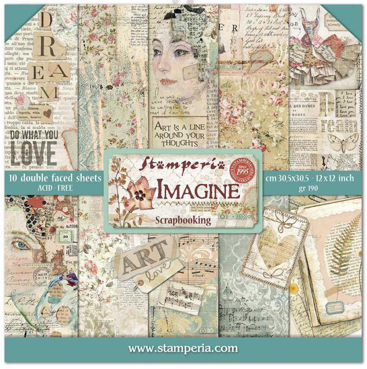 Stamperia Paper Pad 8x8 - Imagine