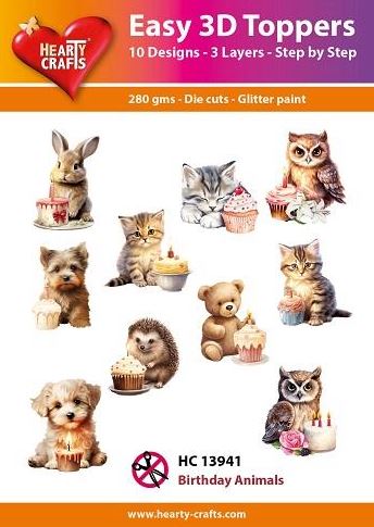 Easy 3d toppers - Birthday Animals  HC13941