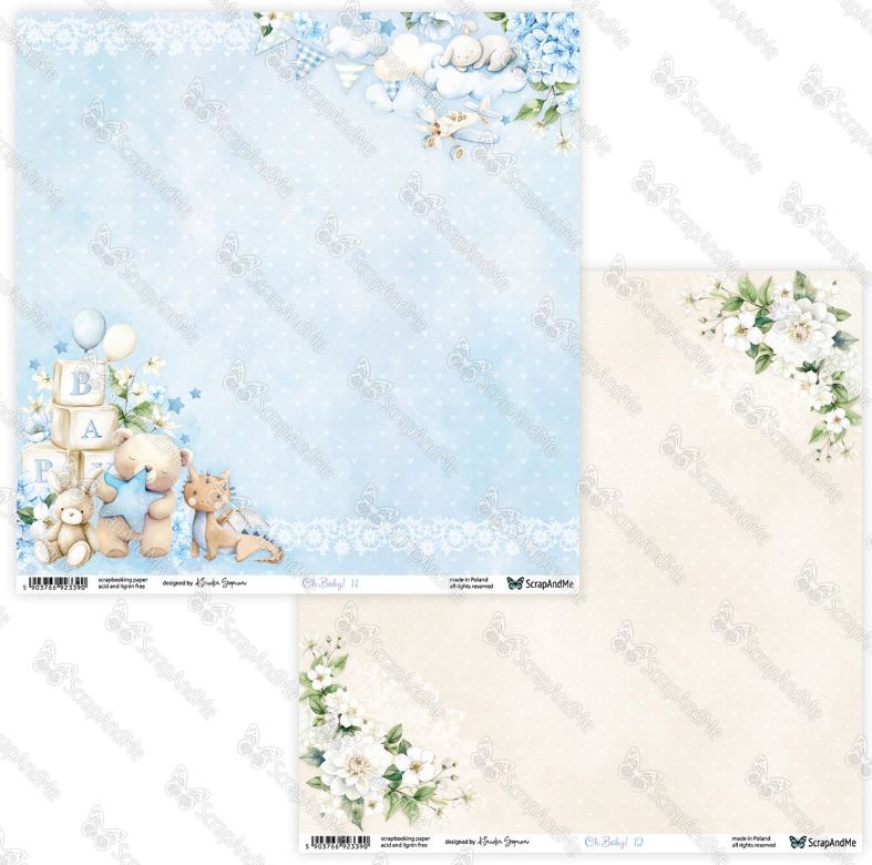 ScrapAndMe - 30x30 papper - Oh, baby  11/12