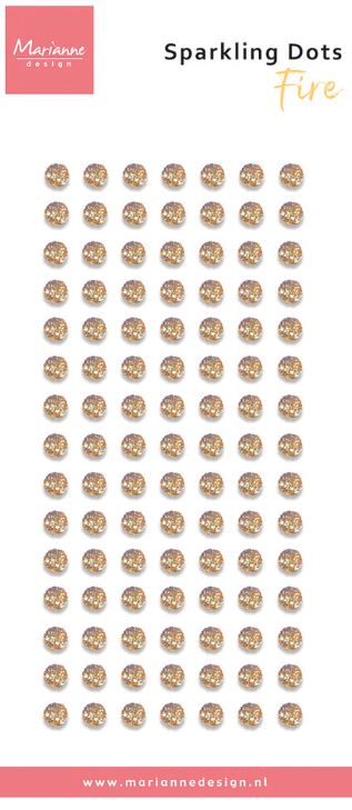 Marianne D - Decoration Enamel dots - Sparkling Dots Fire PL4541
