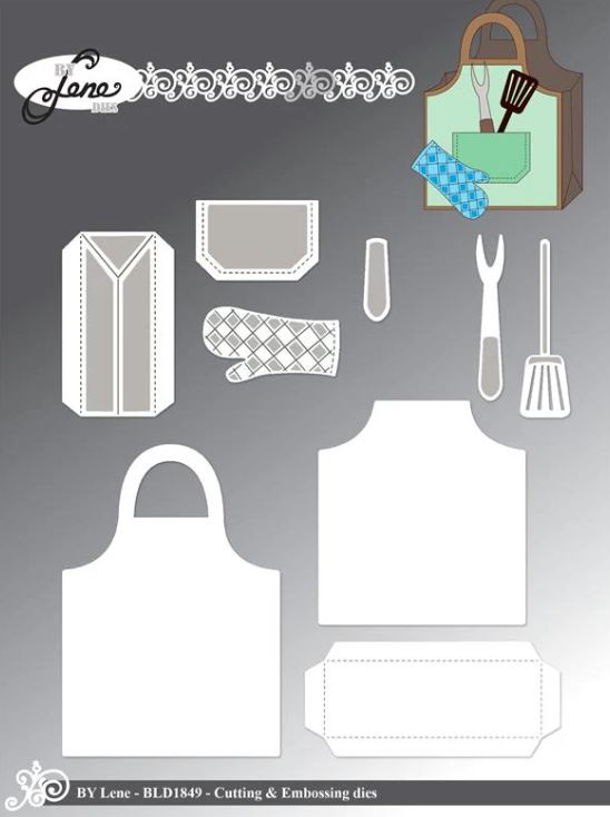 By Lene - Cutting & Embossing Die - Apron box  BLD1849