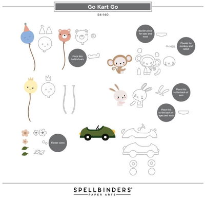Spellbinders - Etched Dies - Go Kart Go S4-1400