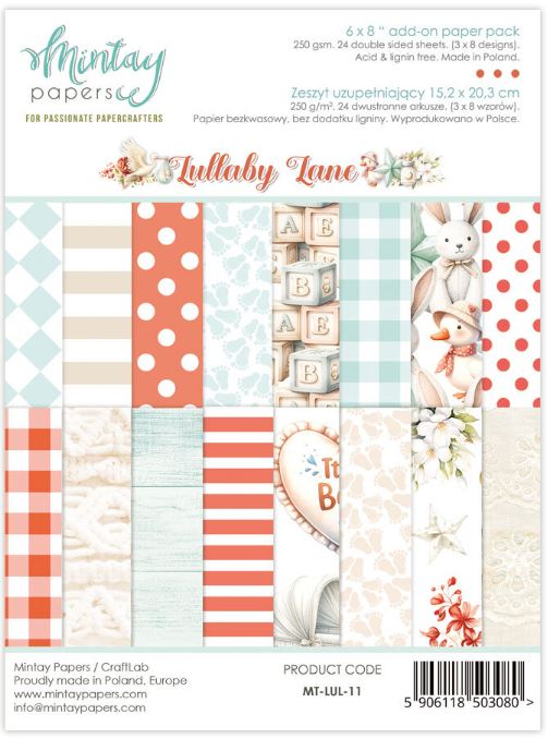 Mintay - 6x8 Add-On Paper Pack - Lullaby Lane MT-LUL-11