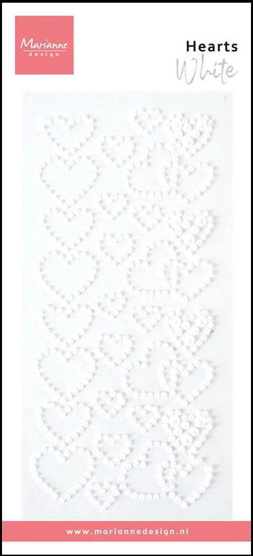 Marianne D - Decoration Pearls - Hearts pearls - white CA3219