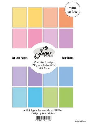 By Lene - paper pad - Solid Colours - Baby Moods BLP961