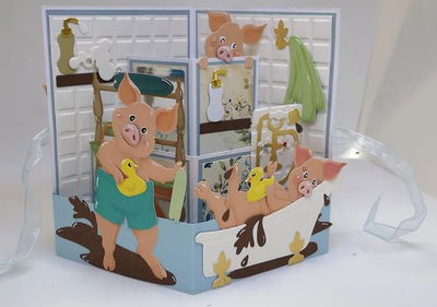 By Lene - Cutting & Embossing Die - Happy Pigs  BLD1755
