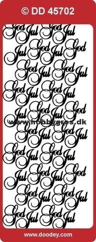 Stickers - God Jul - Silver  45702
