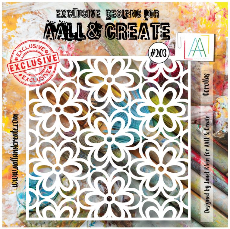 AALL and Create - Stencil 6x6 Inch Corollas  #203
