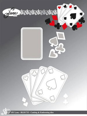 By Lene - Cutting & Embossing Die - Playing Cards BLD1732