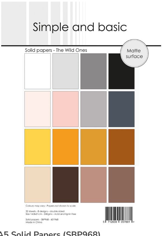 Simple and basic - Design Solid Papers - The Wild Ones SBP968