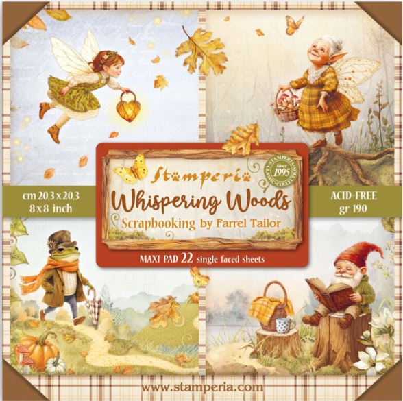 Stamperia - Paper Pad 8x8 - Whispering Woods singel face