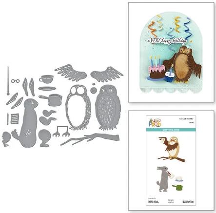 Spellbinders - Etched Dies - Classic Pooh Birthday Rabbit & Owl S5-706