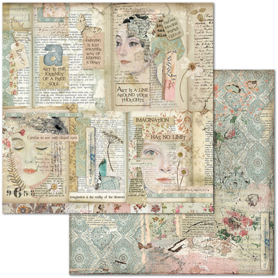 Stamperia Paper Pad 8x8 - Imagine