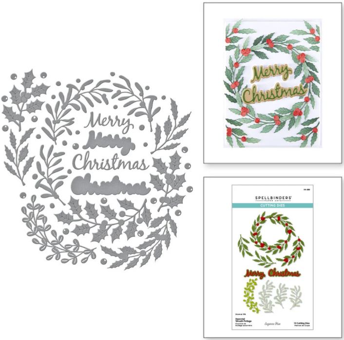 Spellbinders - Etched Dies - Texture & Foliage Seasonal Wreath Foliage S6-259