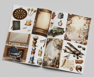 Creatief Art - Creative CutOuts - Vintage Gentlemen Book