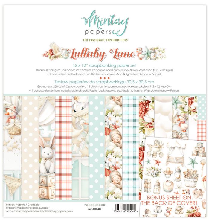Mintay - 12 x 12 Paper Set - Lullaby Lane MT-LUL-07