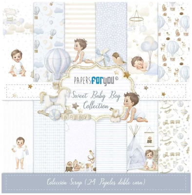 Papers for you - Sweet Baby Boy - 8x8 24pc