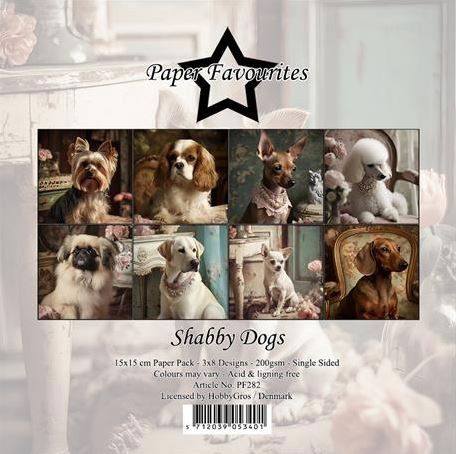 Paper Favourites - 6x6  Paper Pack - Shabby dogs PF282