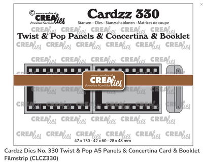 Crealies - Cardzz - Twist & Pop A5 Panels & Concertina Card & Booklet Filmstrip CLCZ330