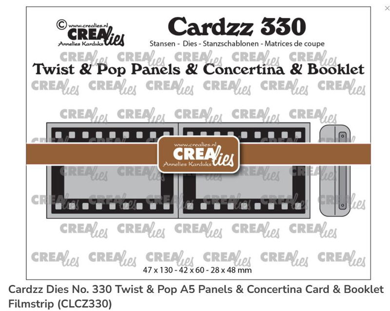 Crealies - Cardzz - Twist & Pop A5 Panels & Concertina Card & Booklet Filmstrip CLCZ330
