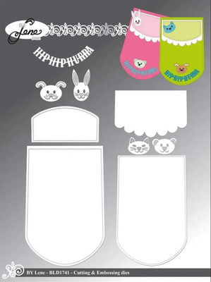 By Lene - Cutting & Embossing Die - Cute Banner BLD1741