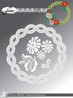 By Lene - Cutting & Embossing Die - Flower Wreath  BLD1829