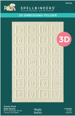 Spellbinders - Embossing folder - Classic Pooh  Baby blocks  E3D-164