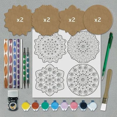Aladine - Dot Painting Set 8 Shapes 10cm 85496