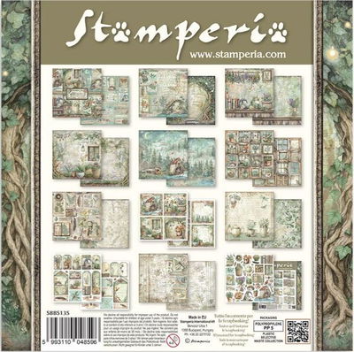 Stamperia - Paper Pad 8x8 - Herbarium Silvae