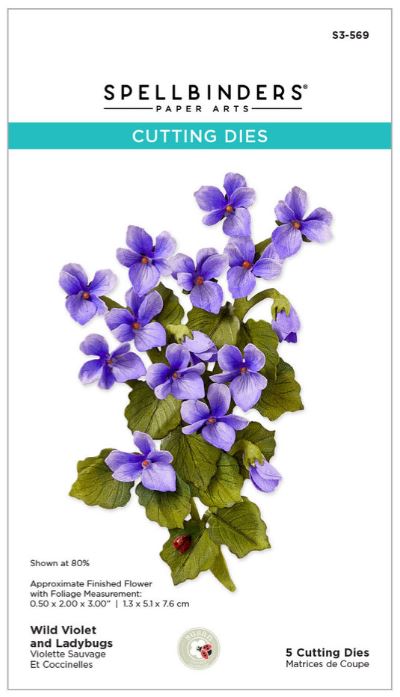 Spellbinders - Etched Dies - Wild Violet and Ladybugs S3-569