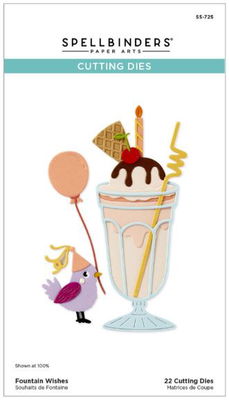 Spellbinders - Etched Dies - Happier Hour  Fountain Wishes S5-725 Spellbinders - Etched Dies - Happier Hour  Fountain Wishes S5-725