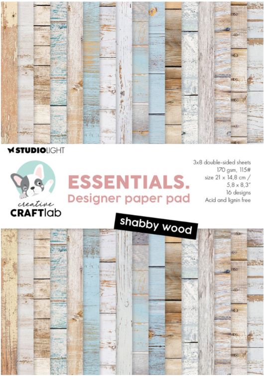 Studio Light - Essentials Paper Pad - Shabby Wood DPP431