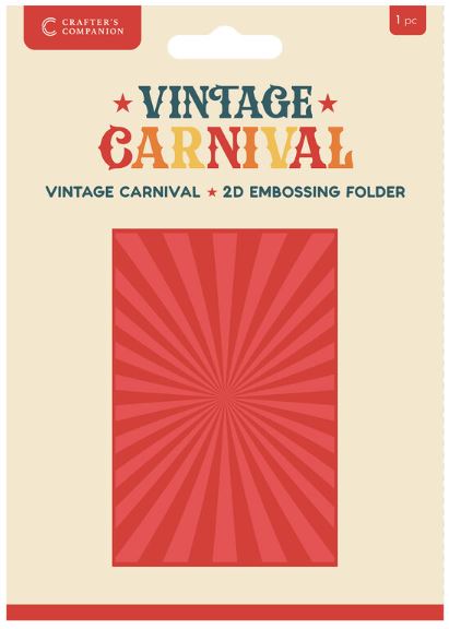 Crafters companion - 2D Embossing Folder 6x4 Inch - Vintage carneval