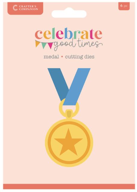 Crafters companion - metal die - Celebrate Good Times Medalj MEDA