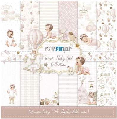 Papers for you - Sweet Baby Girl - 8x8 24pc