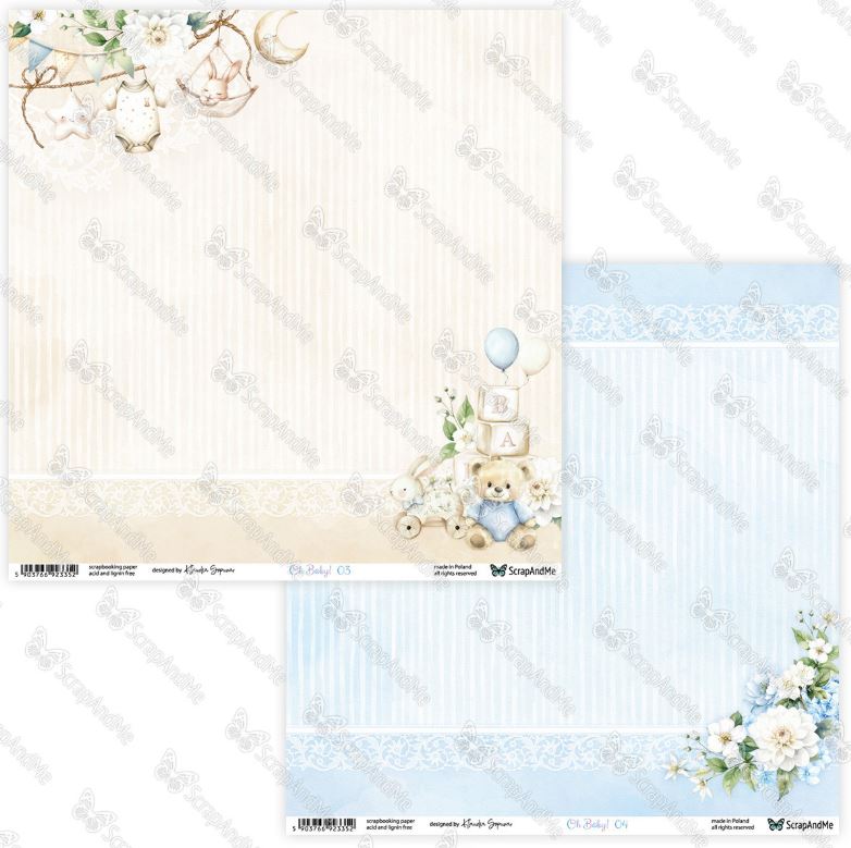 ScrapAndMe - 30x30 papper - Oh, baby  03/04